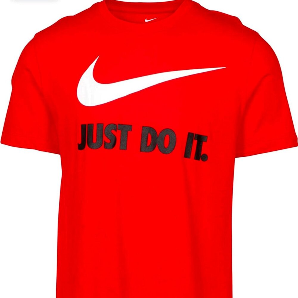 Nike Men's T-Shirt Sportswear "Just Do It" Short Sleeve Crew Neck Athletic Shirt